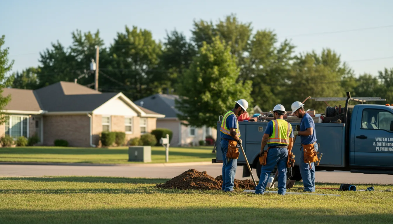 Residential water line and bathroom plumbing service in Hot Springs Village, AR